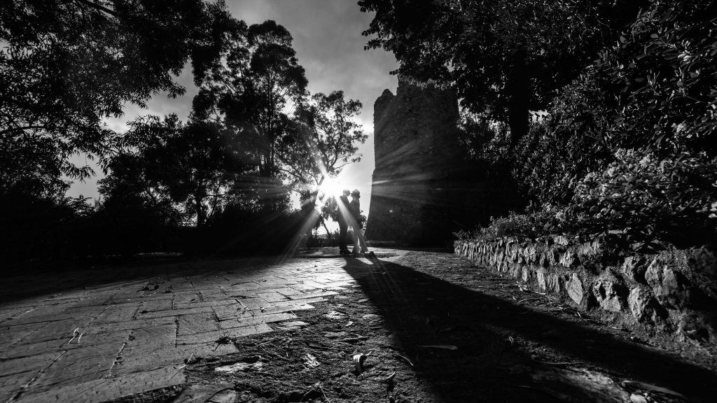 Coppia di sposi che si baciano